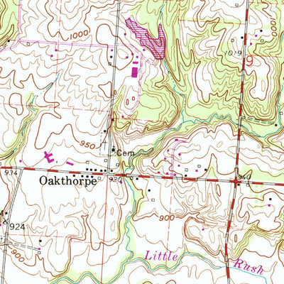 United States Geological Survey Rushville, OH (1961, 24000-Scale) digital map
