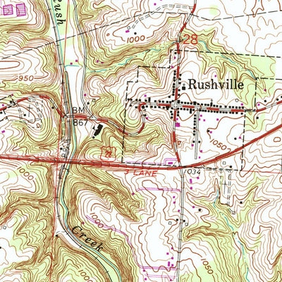 United States Geological Survey Rushville, OH (1961, 24000-Scale) digital map