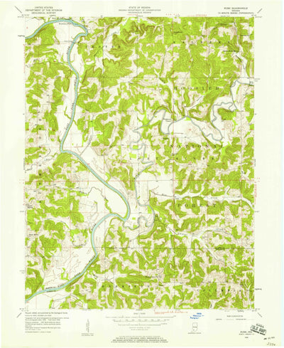 United States Geological Survey Rusk, IN (1956, 24000-Scale) digital map