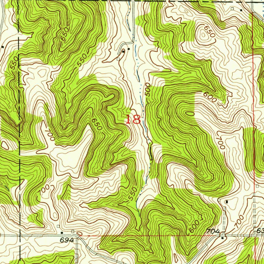 Rusk, IN (1956, 24000-Scale) Map by United States Geological Survey ...