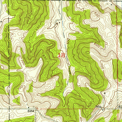 United States Geological Survey Rusk, IN (1956, 24000-Scale) digital map