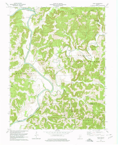 United States Geological Survey Rusk, IN (1978, 24000-Scale) digital map