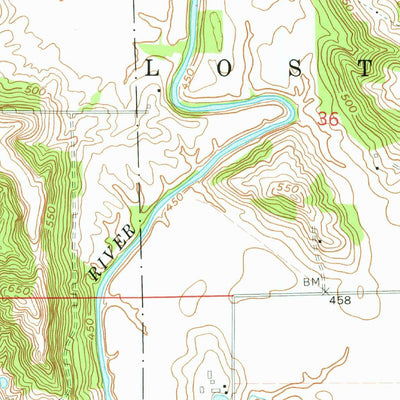 United States Geological Survey Rusk, IN (1978, 24000-Scale) digital map