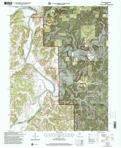 United States Geological Survey Rusk, IN (1993, 24000-Scale) digital map