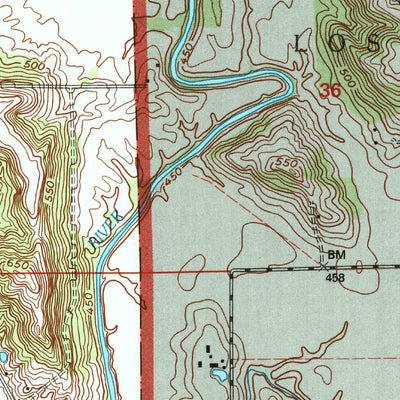 United States Geological Survey Rusk, IN (1993, 24000-Scale) digital map