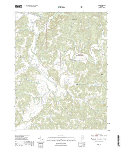 United States Geological Survey Rusk, IN (2022, 24000-Scale) digital map