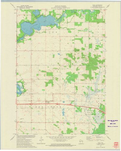 United States Geological Survey Rusk, WI (1972, 24000-Scale) digital map