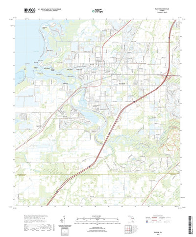 United States Geological Survey Ruskin, FL (2021, 24000-Scale) digital map