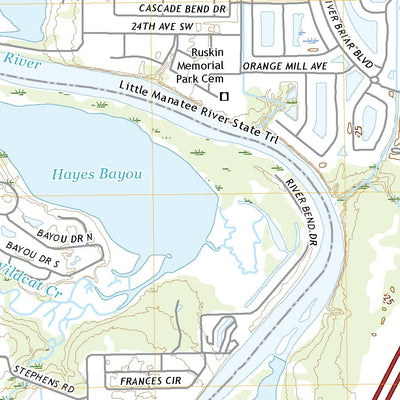 United States Geological Survey Ruskin, FL (2021, 24000-Scale) digital map
