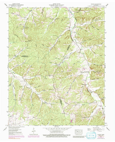 United States Geological Survey Ruskin, TN (1953, 24000-Scale) digital map