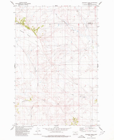 United States Geological Survey Ruskosky Ridge, MT (1980, 24000-Scale) digital map