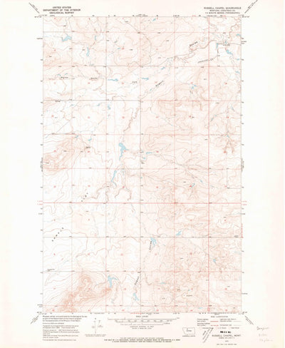 United States Geological Survey Russell Chapel, MT (1970, 24000-Scale) digital map