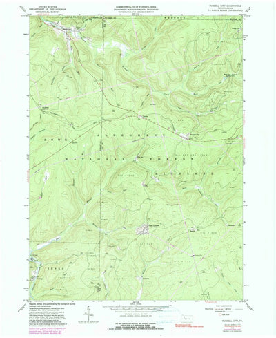 United States Geological Survey Russell City, PA (1966, 24000-Scale) digital map