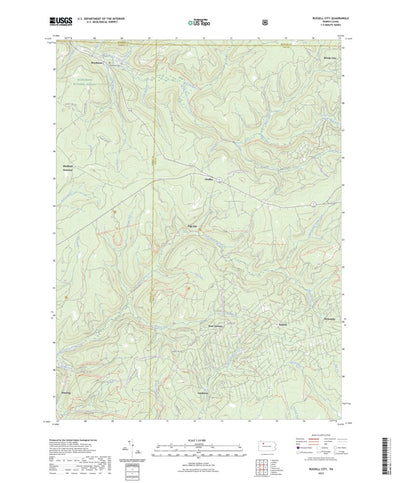 United States Geological Survey Russell City, PA (2023, 24000-Scale) digital map
