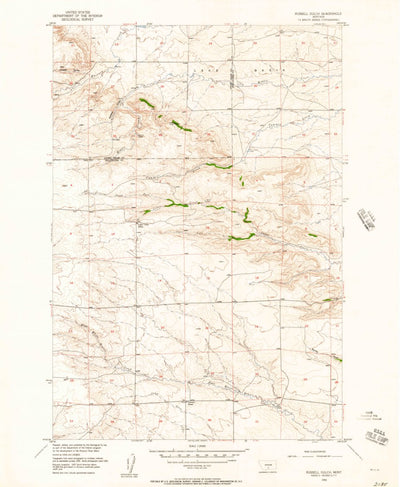 United States Geological Survey Russell Gulch, MT (1955, 24000-Scale) digital map