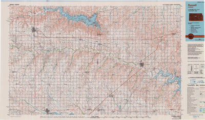 United States Geological Survey Russell, KS (1985, 100000-Scale) digital map