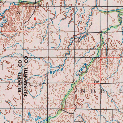 United States Geological Survey Russell, KS (1985, 100000-Scale) digital map