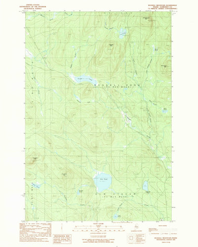 United States Geological Survey Russell Mountain, ME (1989, 24000-Scale) digital map