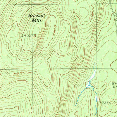 United States Geological Survey Russell Mountain, ME (1989, 24000-Scale) digital map