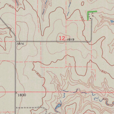 United States Geological Survey Russell NW, KS (1967, 24000-Scale) digital map