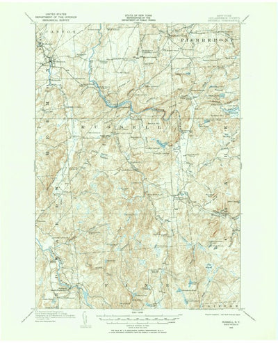 United States Geological Survey Russell, NY (1915, 62500-Scale) digital map