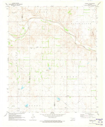 United States Geological Survey Russell, OK (1971, 24000-Scale) digital map