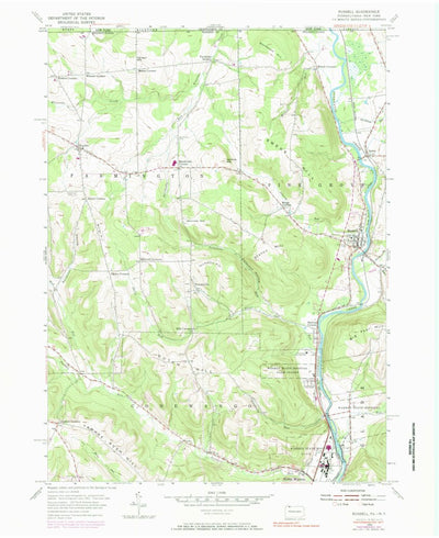 United States Geological Survey Russell, PA-NY (1954, 24000-Scale) digital map