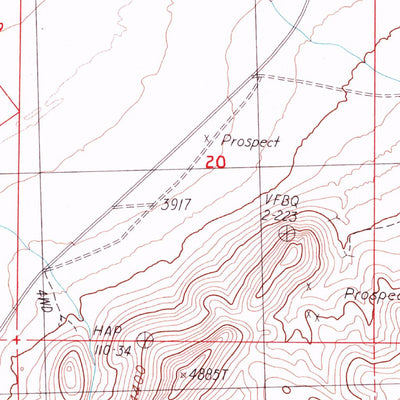 United States Geological Survey Russell Peak, NV (1986, 24000-Scale) digital map