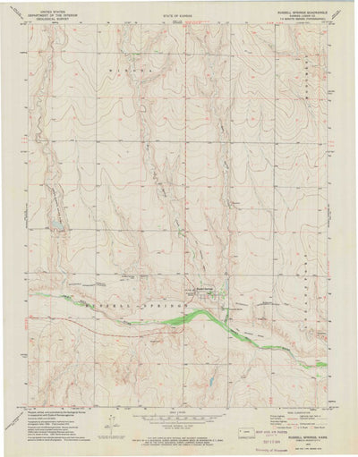 United States Geological Survey Russell Springs, KS (1972, 24000-Scale) digital map