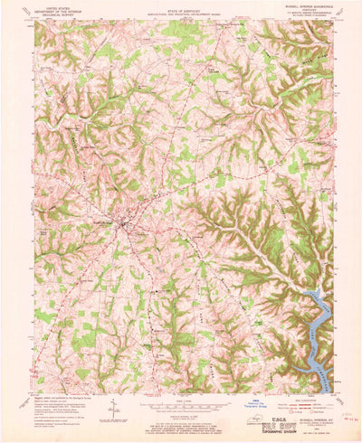 United States Geological Survey Russell Springs, KY (1954, 24000-Scale) digital map