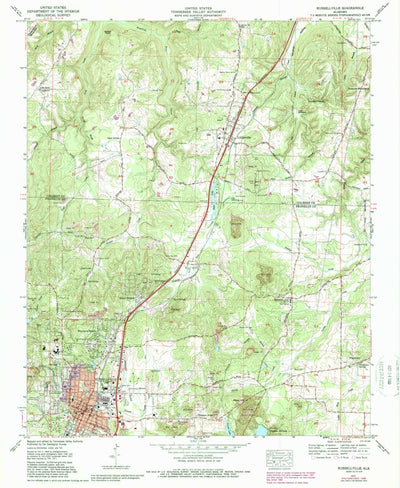 United States Geological Survey Russellville, AL (1971, 24000-Scale) digital map