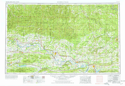 United States Geological Survey Russellville, AR (1977, 250000-Scale) digital map