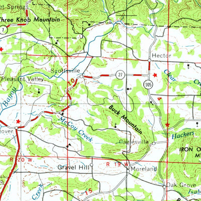 United States Geological Survey Russellville, AR (1977, 250000-Scale) digital map