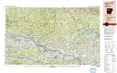 United States Geological Survey Russellville, AR (1992, 250000-Scale) digital map