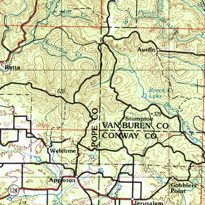 United States Geological Survey Russellville, AR (1992, 250000-Scale) digital map