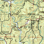 United States Geological Survey Russellville, AR (1992, 250000-Scale) digital map