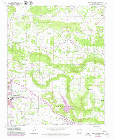 United States Geological Survey Russellville East, AR (1962, 24000-Scale) digital map