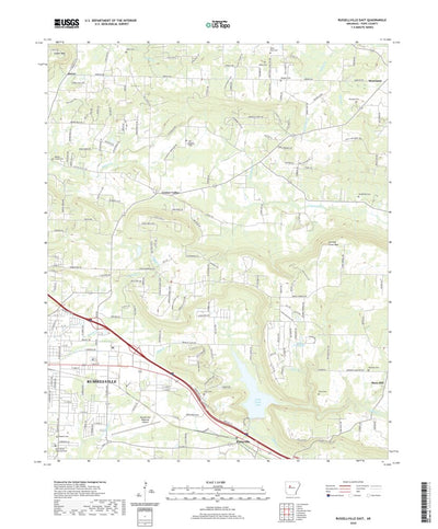 United States Geological Survey Russellville East, AR (2020, 24000-Scale) digital map