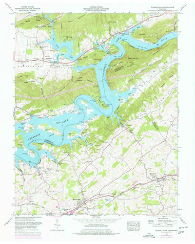 United States Geological Survey Russellville, TN (1961, 24000-Scale) digital map