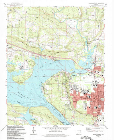 United States Geological Survey Russellville West, AR (1993, 24000-Scale) digital map