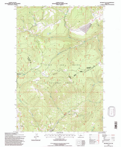 United States Geological Survey Russian Flat, MT (1995, 24000-Scale) digital map
