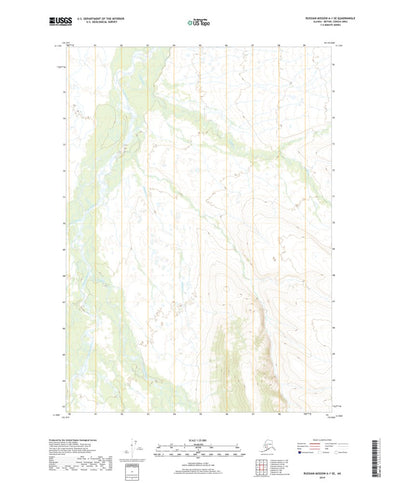 United States Geological Survey Russian Mission A-1 SE, AK (2019, 25000-Scale) digital map