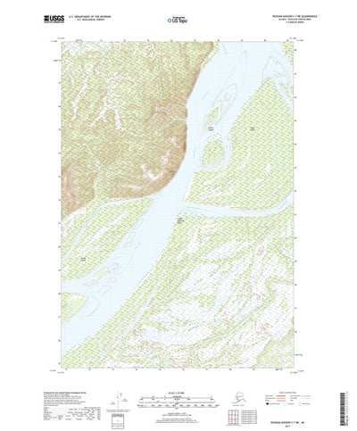 United States Geological Survey Russian Mission C-7 NE, AK (2017, 25000-Scale) digital map