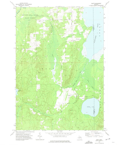 United States Geological Survey Rust, MI (1972, 24000-Scale) digital map