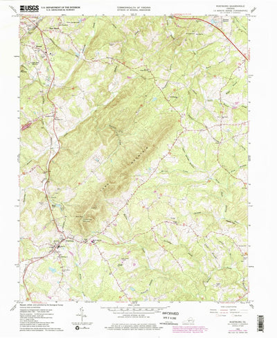 United States Geological Survey Rustburg, VA (1963, 24000-Scale) digital map