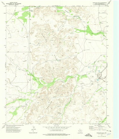 United States Geological Survey Rustler Hills, TX (1973, 24000-Scale) digital map