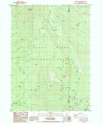 United States Geological Survey Rustler Peak, OR (1985, 24000-Scale) digital map