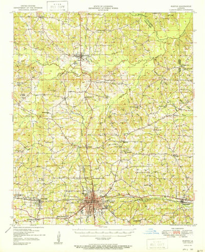 United States Geological Survey Ruston, LA (1951, 62500-Scale) digital map