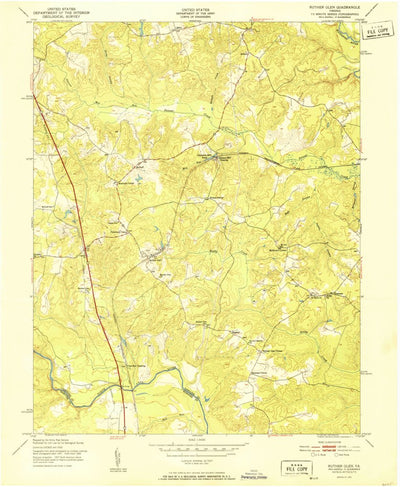 United States Geological Survey Ruther Glen, VA (1951, 24000-Scale) digital map