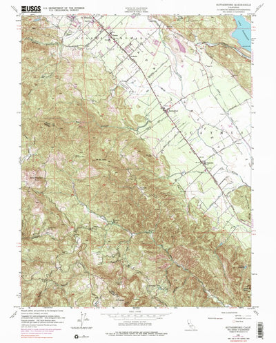 United States Geological Survey Rutherford, CA (1951, 24000-Scale) digital map